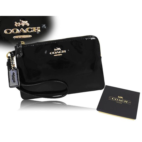 Coach Handbags - NWT Coach Boxed Black Wristled